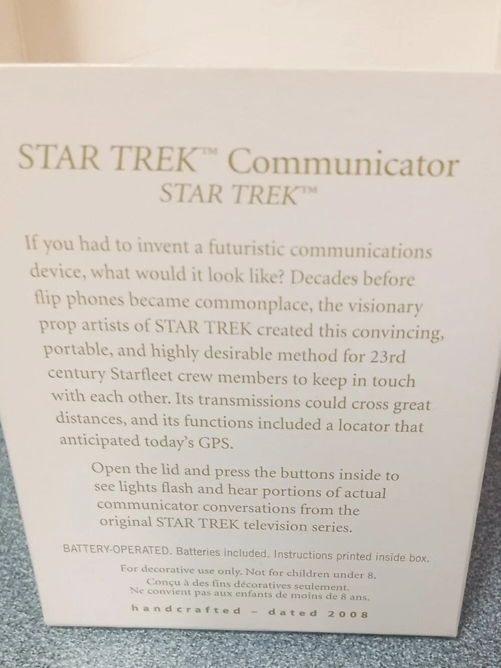 Hallmark Keepsake Star Trek TOS Communicator Ornament -2008